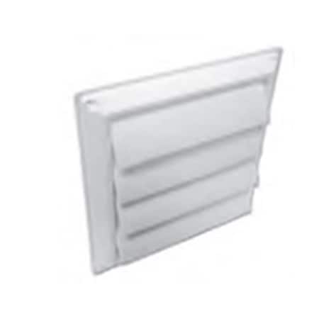 8 In. White Plastic Louvered Vent, 12PK
